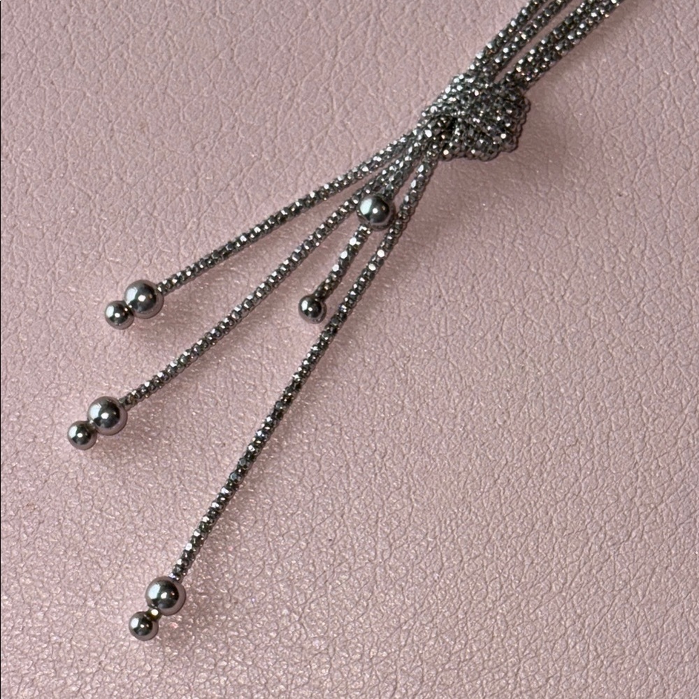 SILPADA .925 Sterling silver sparkly “Forget Me Knot” necklace N1497 - Picture 5 of 8